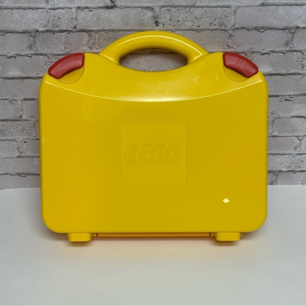 LEGO Storage Case Yellow Hard Plastic Latching Empty Storage Box Divider